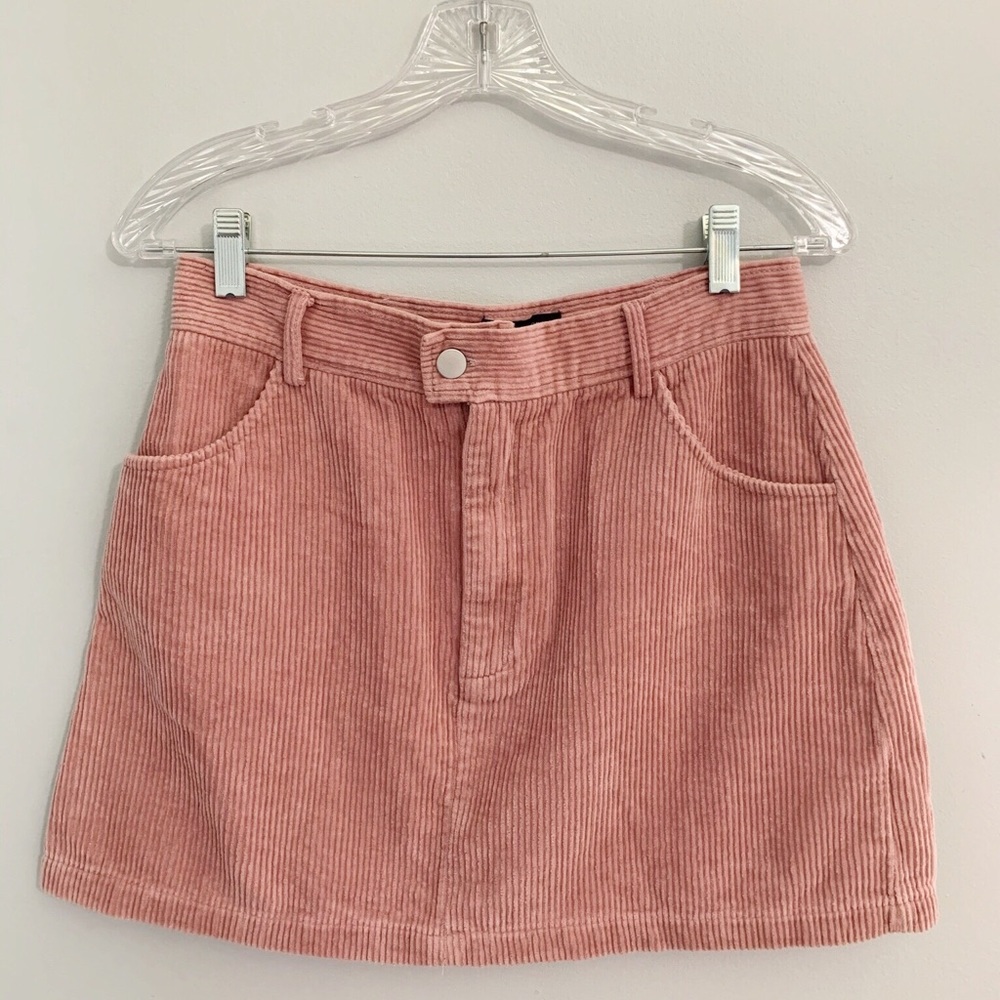 Kendall & Kylie Pink Corduroy Skirt